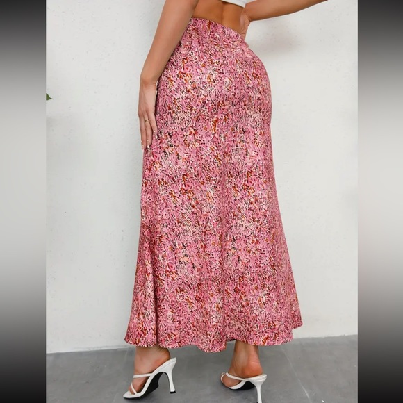 Boho floral print high waisted maxi shirt - Picture 8 of 15